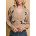 Mid cropped flower cardigan