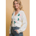 Mid cropped flower cardigan