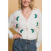Mid cropped flower cardigan