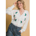 Mid cropped flower cardigan