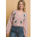 Mid cropped flower cardigan
