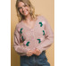 Mid cropped flower cardigan