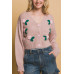 Mid cropped flower cardigan