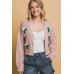 Mid cropped flower cardigan