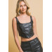 Faux leather corsetry
