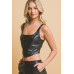Faux leather corsetry