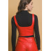 Faux leather corsetry