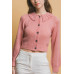 Short collard sweater