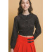 Short collard sweater