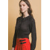 Short collard sweater