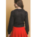 Short collard sweater