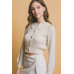 Short collard sweater