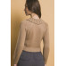 Short collard sweater