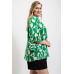 Geometric print ruffled bell sleeve woven top