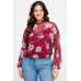 Mesh Floral Ls Top W/cami