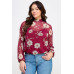 Mesh Floral Ls Top W/cami