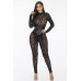 Geometric Printed Jersey Jumpsuit