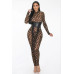 Geometric Printed Jersey Jumpsuit