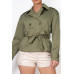 Double-breasted Waist-tie Trench Coat
