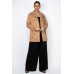 Double-breasted Notch Belted Coat