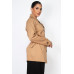 Double-breasted Notch Belted Coat