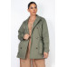 Double-breasted Notch Belted Coat