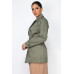 Double-breasted Notch Belted Coat
