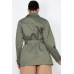 Double-breasted Notch Belted Coat