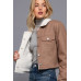 Button Closure Sherpa-lined Twill Jacket