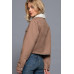 Button Closure Sherpa-lined Twill Jacket