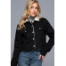 Button Closure Sherpa-lined Twill Jacket