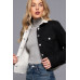 Button Closure Sherpa-lined Twill Jacket