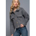 Long Slv Teddy Fleece Short Jacket