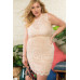 Plus Size Crochet Lace Sleeveless Dress With Round Hem