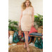 Plus Size Crochet Lace Sleeveless Dress With Round Hem
