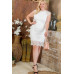 Lace Crochet Mini Raglan Dress With Zipper Back