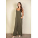 Spaghetti Strap Solid Wide Jumpsuit