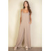Spaghetti Strap Solid Wide Jumpsuit