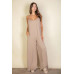 Spaghetti Strap Solid Wide Jumpsuit