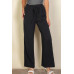 Drawstring Waist Wide Leg Minimalist Pants
