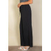 Drawstring Waist Wide Leg Minimalist Pants