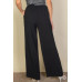 Drawstring Waist Wide Leg Minimalist Pants