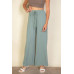 Drawstring Waist Wide Leg Minimalist Pants