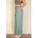 Drawstring Waist Wide Leg Minimalist Pants