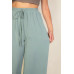 Drawstring Waist Wide Leg Minimalist Pants
