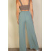 Drawstring Waist Wide Leg Minimalist Pants