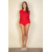 Solid Long Sleeve Round Neck Bodysuit