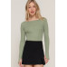 Long Sleeve Boat Neck Sweater