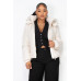 Insulated Zip-up Faux Fur Hooded Jacket