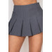 Pleated High-rise Zippered Skirt
